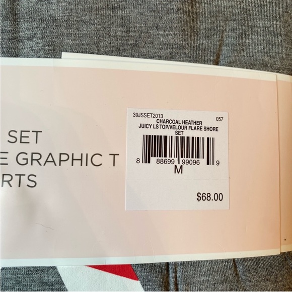 NWT Juicy Couture PJ Set Christmas Pajamas in Red Gray White 🩵Price is Firm🩵 - Picture 10 of 13